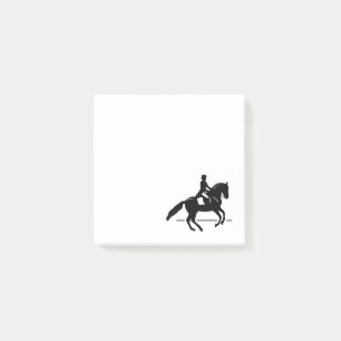 Elegant Dressage Rider Performing a Pirouette Post-it Notes