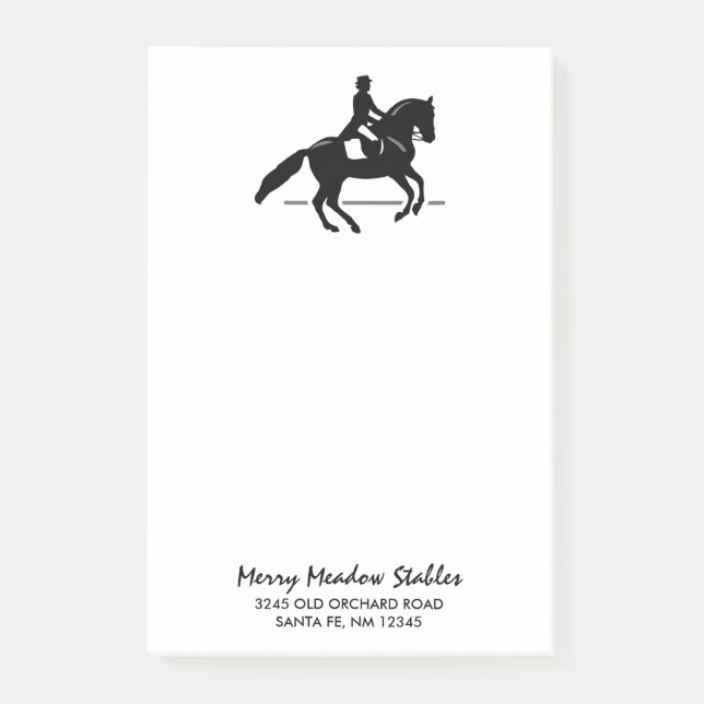 Elegant Dressage Rider Performing a Pirouette Post-it Notes (Front)