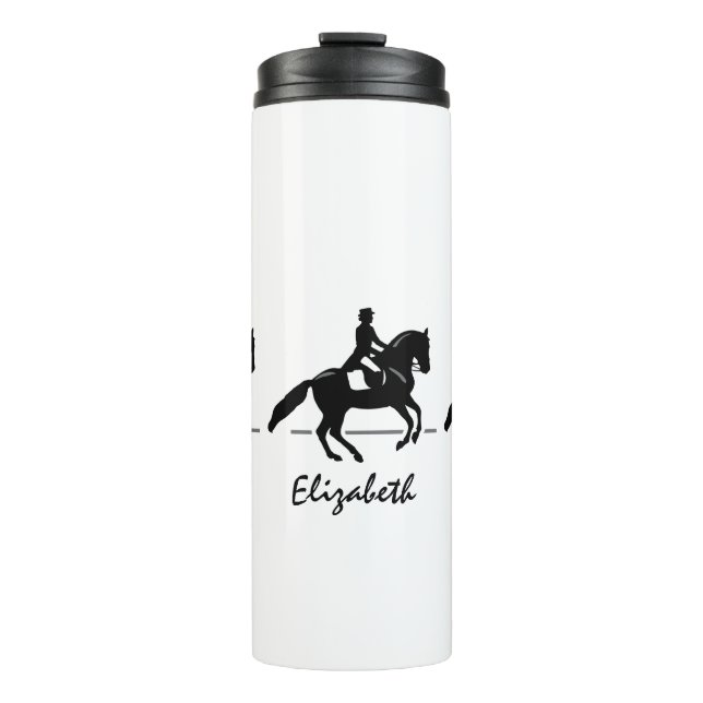 Elegant Dressage Rider Performing a Pirouette Thermal Tumbler (Front)