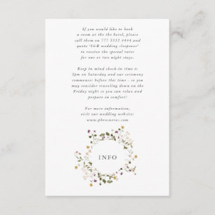 Elegant Dried Wildflower Pampas Floral Wedding Enclosure Card
