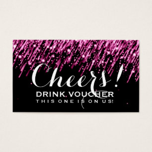 Elegant Drink Voucher Falling Stars Pink