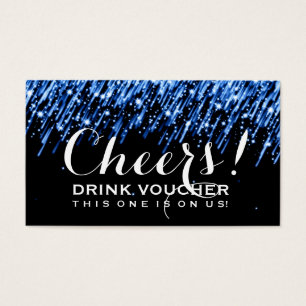 Elegant Drink Voucher Falling Stars "Sapphire Blue
