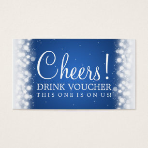 Elegant Drink Voucher Magic Sparkle Blue
