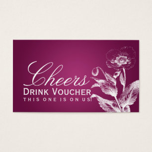 Elegant Drink Voucher Poppy Pink Berry