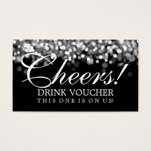 Elegant Drink Voucher Silver Lights