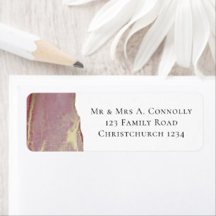Elegant Dusky Viva Magenta Return Address Return Address Label