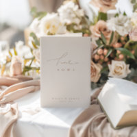 Elegant Dusty Beige Pink Photo Wedding Her Vows