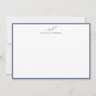 Elegant Dusty Blue Botanical Branch Card