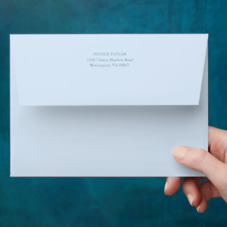 Elegant Dusty Blue Customisable Envelope 