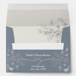 Elegant Dusty Blue Envelope