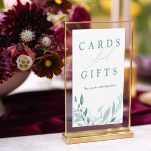 Elegant Dusty Blue Eucalyptus Floral Wedding Sign