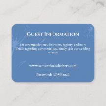 Elegant Dusty Blue Floral Line Art Wedding Details