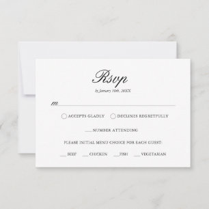 Elegant Dusty Blue Floral Monogram Crest RSVP Card