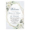 Elegant Dusty Blue Floral Wedding Ceremony Program