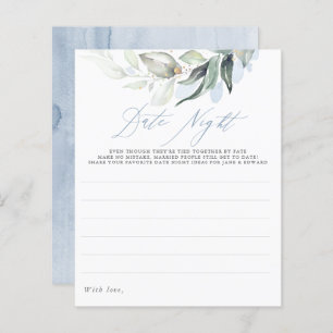 Elegant Dusty Blue Greenery Date Night Ideas