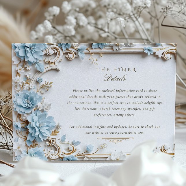 Elegant Dusty Blue Hydrangeas Enclosure Card (Creator Uploaded)