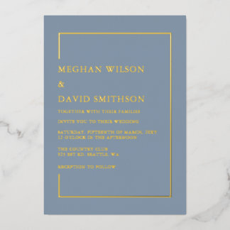 Elegant Dusty Blue Modern Wedding 