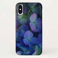 Elegant dusty blue purple floral