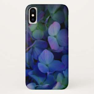 Elegant dusty blue purple floral iPhone x case
