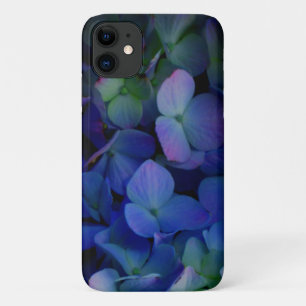 Elegant dusty blue purple floral iPhone 11 case