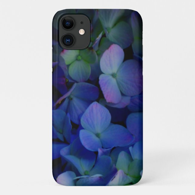 Elegant dusty blue purple floral Case-Mate iPhone case (Back)