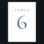 Elegant Dusty Blue Script Wedding Table Number<br><div class="desc">Elegant Minimalistic Script Wedding Table Number. Discover the whole collection for a coordinate wedding theme. Dm for advise or personalization</div>