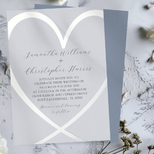 Elegant Dusty Blue & Silver Grey Wedding 