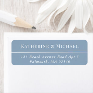 Elegant Dusty Blue Small Return Address Label