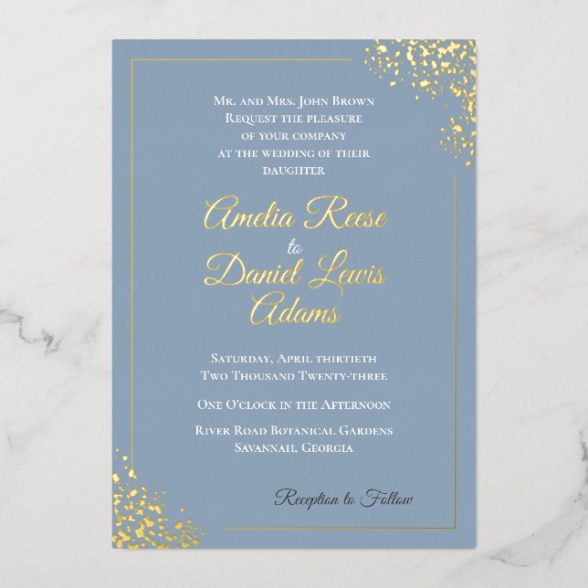 Elegant Dusty Blue Wedding (Front)
