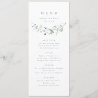 Elegant Dusty Blue Wildflower Rustic Boho Wedding