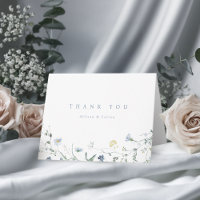 Elegant Dusty Blue Wildflower Rustic Boho Wedding