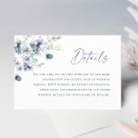 Elegant Dusty Blue Winter Foliage Wedding Details Enclosure Card<br><div class="desc">Elegant Dusty Blue Winter Foliage Wedding Details Enclosure Card.
For customisation,  please click the "customise further" link and use our design tool to edit this template. 
If you need help or matching items,  please contact me.</div>