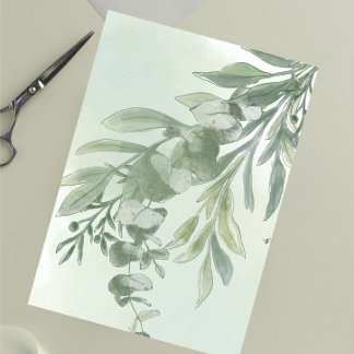 Elegant Dusty Green Script Classic Bridal Shower Invitation