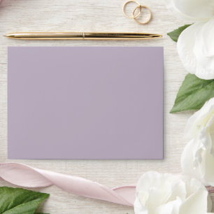 Elegant Dusty Lilac Art Deco Modern Solid Blank Envelope