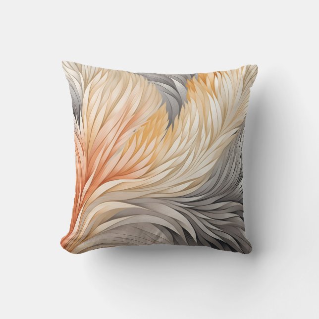 Elegant dusty muted coral decorative cushion (Front)