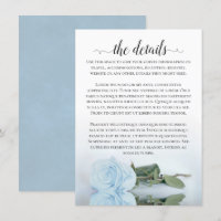 Elegant Dusty Powder Blue Rose Wedding Details