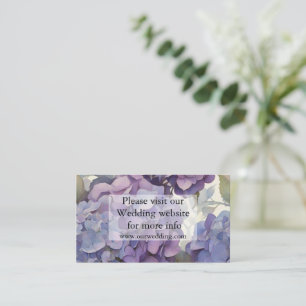Elegant dusty purple blue watercolor hydrangeas enclosure card