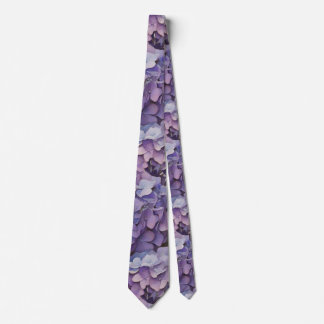 Elegant dusty purple blue watercolor hydrangeas  tie