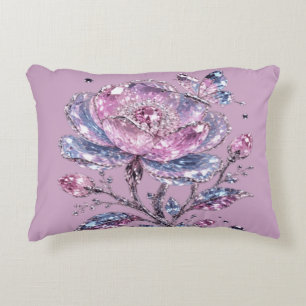 Elegant Dusty Rose Botanical Pattern Design Decorative Cushion