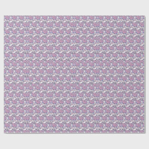 Elegant Dusty Rose Botanical Pattern Design Wrapping Paper