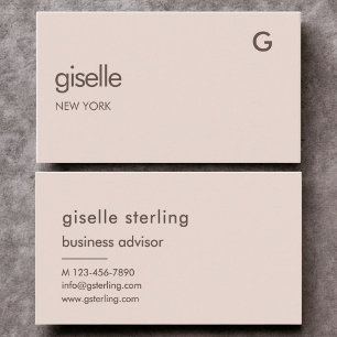 Elegant Dusty Rose Luxury Minimalist Monogram Business Card