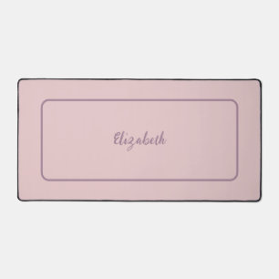 Elegant Dusty Rose Pink Personalized Desk Mat