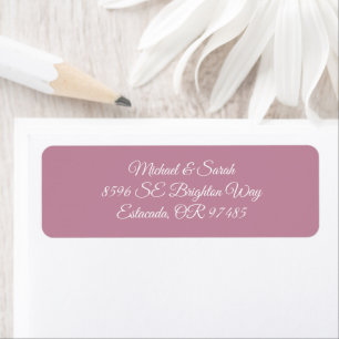Elegant Dusty Rose Pink Return Address Label