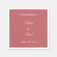 Elegant Dusty Rose Pink Wedding Napkins