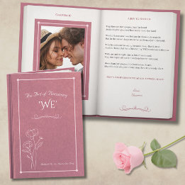 Elegant Dusty Rose Storybook Photo Anniversary Card