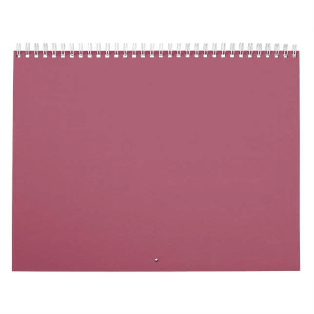 Elegant dusty rose Throw Pillow Calendar (Cover)