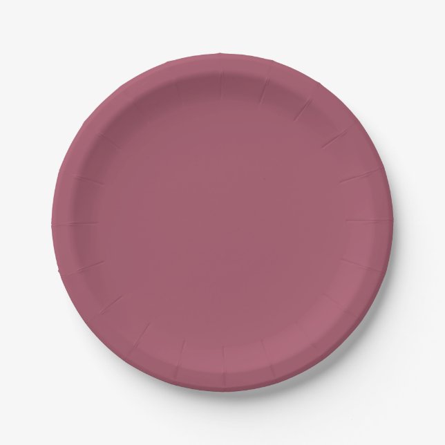 Elegant dusty rose Throw Pillow Paper Plate (Front)
