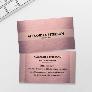 Elegant Dusty Rose Two-Tone Business Card