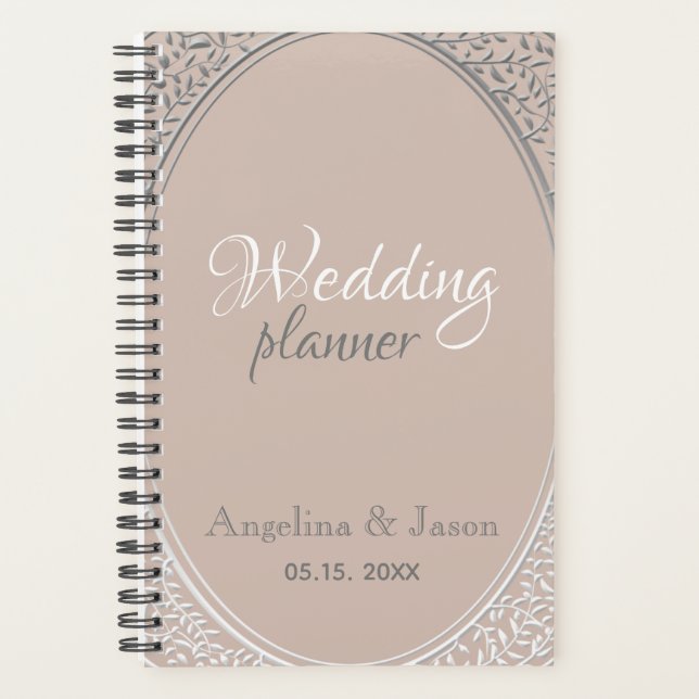 Elegant Dusty Rose Wedding Planner (Front)