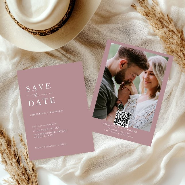 Elegant Dusty rose Wedding Save the Date  (Creator Uploaded)